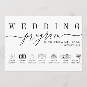 Wedding Custom Icon Timeline ceremony plan Program