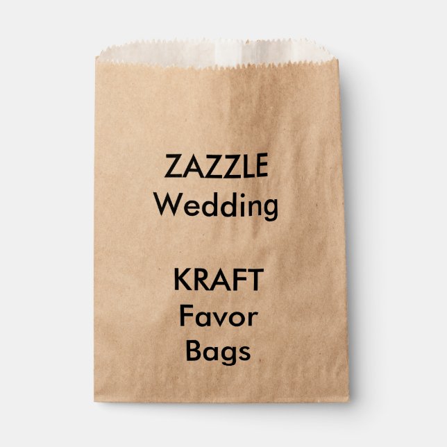 Wedding Custom KRAFT Paper Favor Bag (Front)