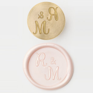 Wedding Custom Monograms Elegant Cursive Script Wax Seal Stamp