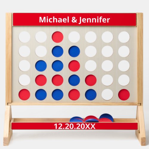 Wedding Custom Name Monograms Backyard Lawn Game