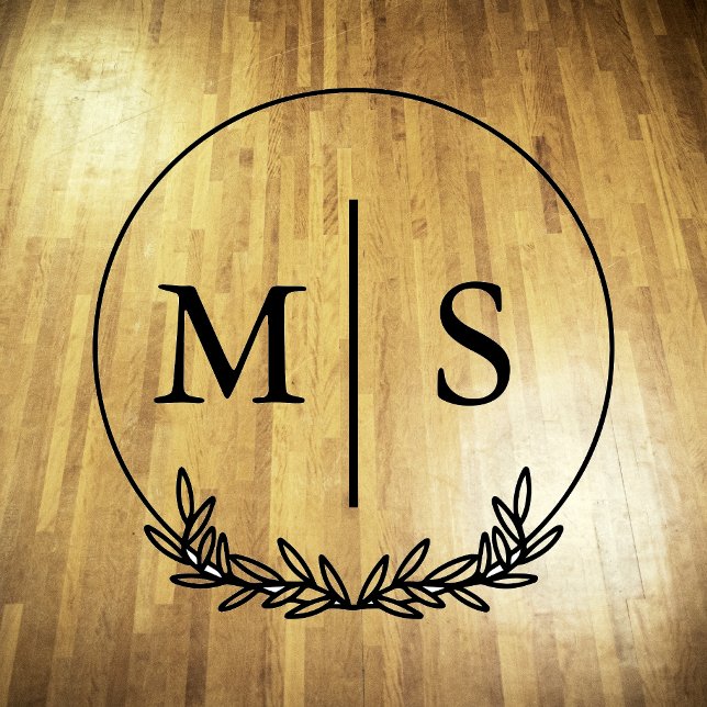 Wedding Custom names | Floral Circle Monogram Floor Decals (Creator Uploaded)