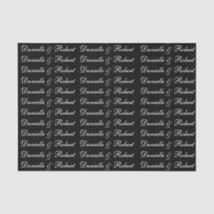 Wedding Custom Names Monogram Tissue Paper