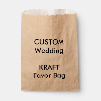 Wedding Custom Paper Favor Bag Kraft by APersonalizedWedding at Zazzle