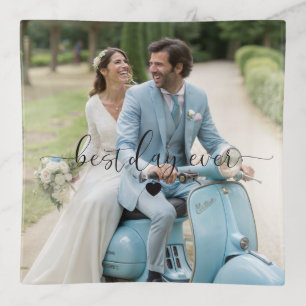 Wedding Custom Photo Glass Trinket Dish
