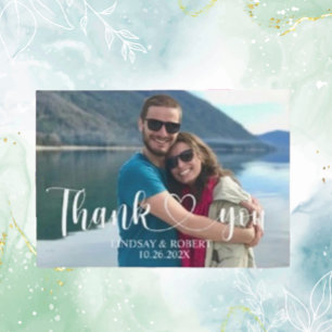 Wedding Custom Photo Modern Relaxed Thank You