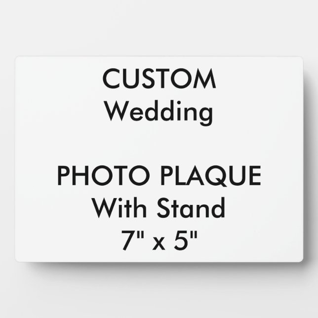 Wedding Custom Photo Plaque 7" x 5" (Front)