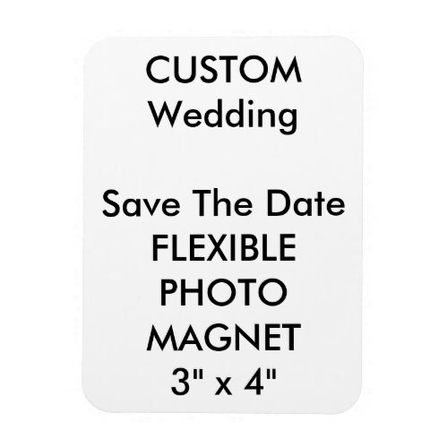 Wedding Custom Save The Date Photo Fridge Magnet