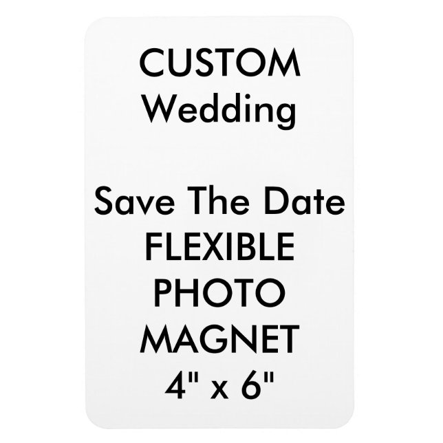 Wedding Custom Save The Date Photo Fridge Magnet (Vertical)