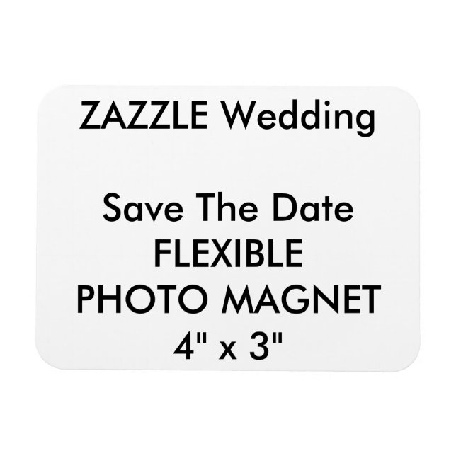Wedding Custom Save The Date Photo Fridge Magnet (Horizontal)