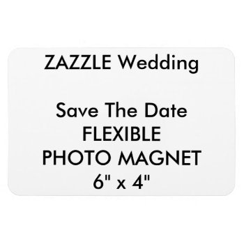Wedding Custom Save The Date Photo Fridge Magnet by TheWeddingCollection at Zazzle