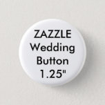 Wedding Custom Small 1.25&quot; Round Button Pin at Zazzle