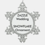 Wedding Custom Snowflake Decoration Ornament at Zazzle