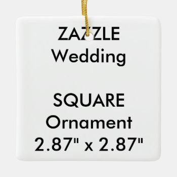 Wedding Custom Square Hanging Ornament Decoration by TheWeddingCollection at Zazzle