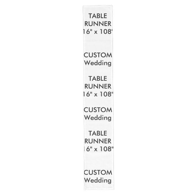 Wedding Custom Table Runner 16" x 108" (Front)