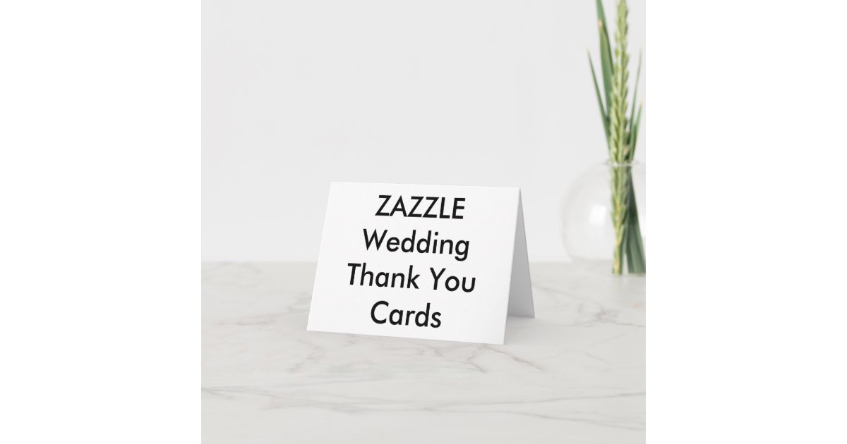 Wedding Custom Thank You Cards 5 6 X 4 Zazzle Com