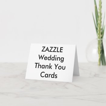 Wedding Custom Thank You Cards 5.6" X 4" by TheWeddingCollection at Zazzle