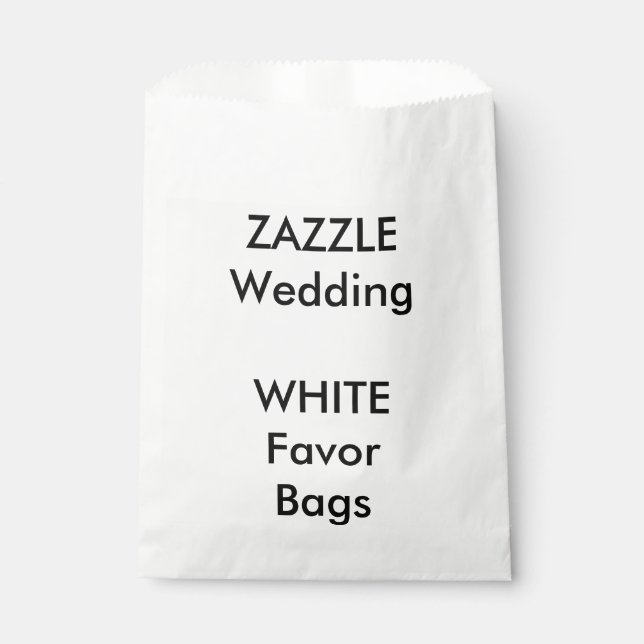 Wedding Custom WHITE Paper Favor Bag (Front)