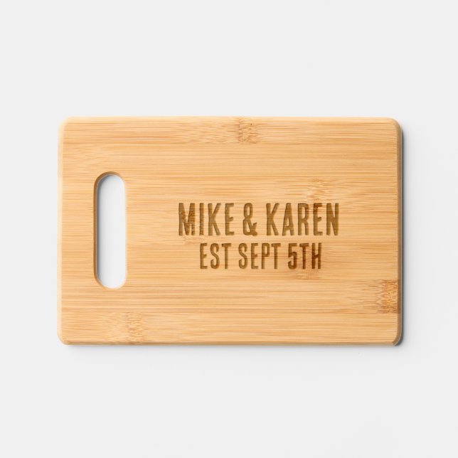 WEDDING CUSTOM Wooden Cutting Board (Front)