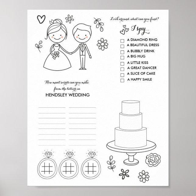 Wedding Custom Word Games Download Poster (Front)