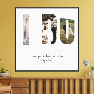 Wedding Customizable Thank You Memory Sign Board 