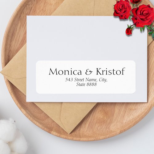 Wedding Customize Simple Black in Elegant White  Label