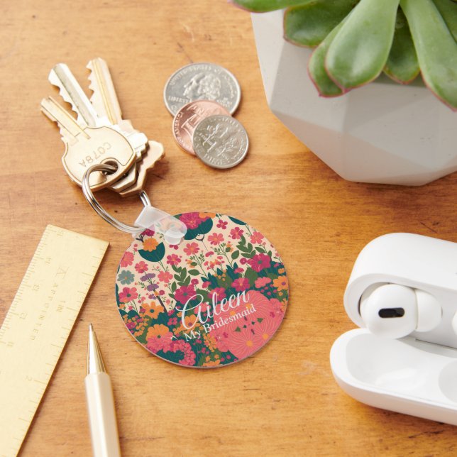 Wedding Customized Bridesmaid  Keychain (Desk)