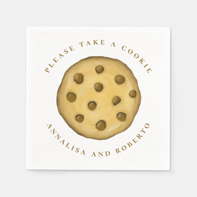 Wedding Cute Whimsical Please Take A Cookie Napkins (Front)