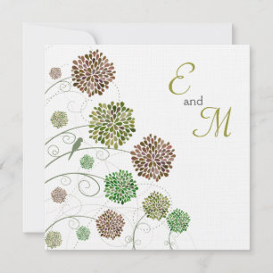 Wedding Dahlia Whimsy Personalized Invitation