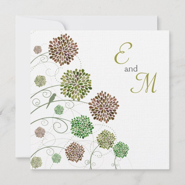 Wedding Dahlia Whimsy Personalized Invitation (Front)