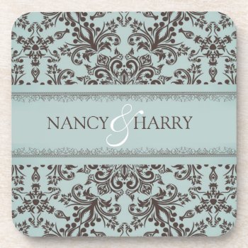 Wedding Damask Coasters (set Of 4) by all_items at Zazzle