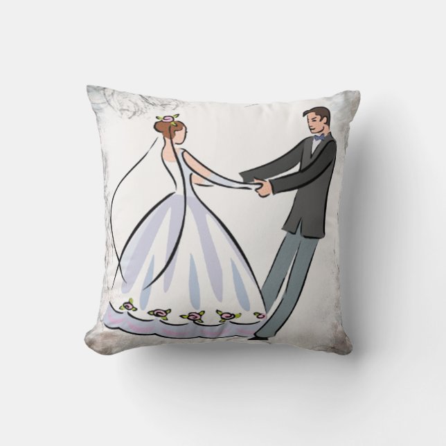 Wedding Dance Couple Dancing Throw Pillow (Front)