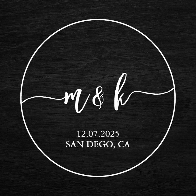 Wedding Dance Floor Circle Monogram custom names  Decals (Creator Uploaded)