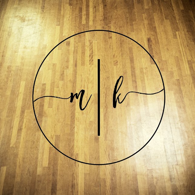 Wedding Dance Floor Circle Monogram| custom names  Floor Decals (Creator Uploaded)