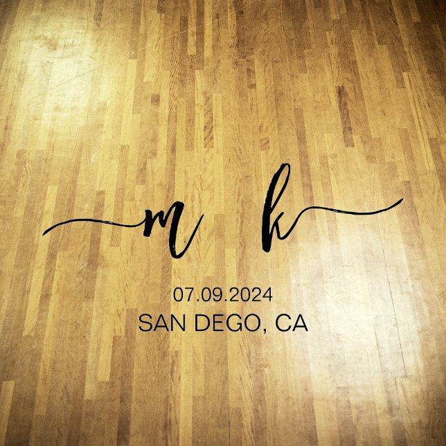 Wedding Dance Floor Circle Monogram| custom names  Floor Decals (Creator Uploaded)