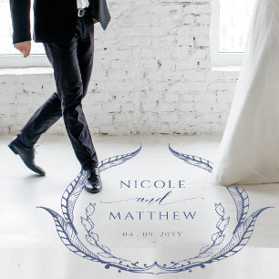 Wedding Dance Floor Personalized Monogram Navy Floor Decals