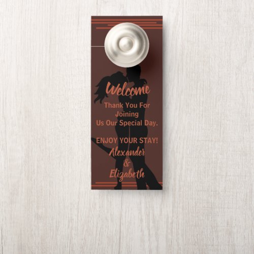 Wedding Dark and Earthy Welcome and do not disturb Door Hanger