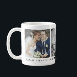Wedding Date and Monogram 3 Photo Coffee Mug<br><div class="desc">Custom printed coffee mug personalized with your custom wedding photos and text. Add 3 special photos and personalize it with your names and wedding date or any other custom text. Click customize it to change the text fonts and colors, move things around or add more photos to create your own...</div>