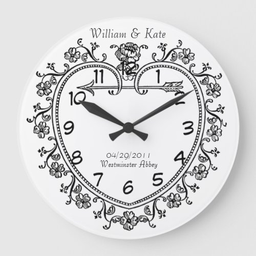 wedding date commemorative gift vintage clock