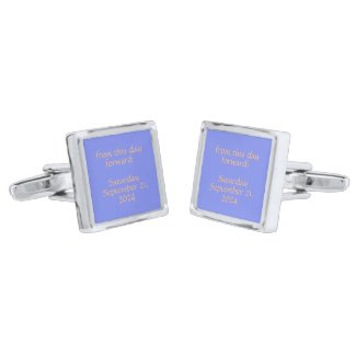 Wedding Date cuff links