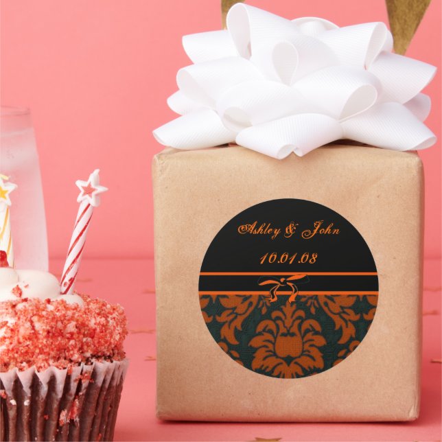 Wedding Date - Customized Classic Round Sticker (Party)