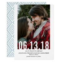 Wedding Date Cutout Vertical Photo Save the Date Card