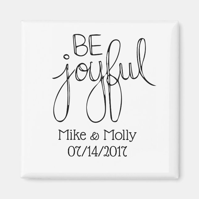 Wedding Date Favor Magnet (Front)