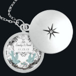 Wedding Date Forest Woodland Anniversary Necklace<br><div class="desc">Keepsake Necklaces Choose either Silver Plated or Sterling Silver</div>