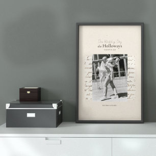 Wedding Date Photo Memorabilia Print