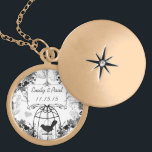 Wedding Date Vintage Birdcage Anniversary Necklace<br><div class="desc">Keepsake Necklaces Choose either Silver Plated or Sterling Silver</div>
