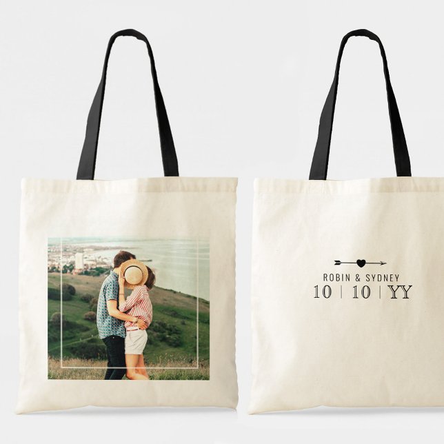 Wedding Date w Your Photo |  Tote Bag (Creator Uploaded)