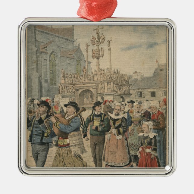 Wedding day at Plougastel Brittany Metal Ornament (Front)