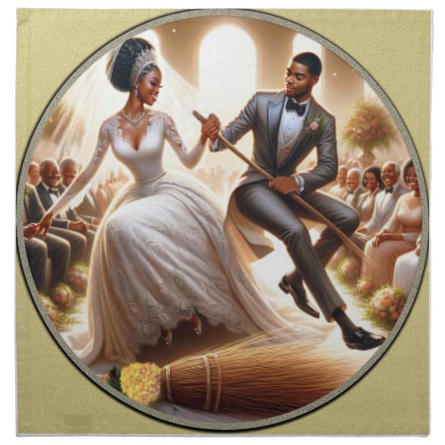 Wedding Day Bliss Elegant Cloth Napkins (Front)