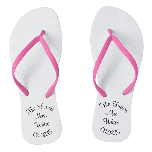 Wedding Day Bridal Flip Flops (Footbed)