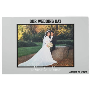 Wedding Day Bride and Groom Photo Metal Print